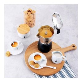 Bialetti 2023 2TZ Cafetera italiana 2 tazas Negro Acero inoxidable Aluminio Termoplástico 0,1 L