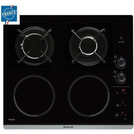 Brandt BPI6413BM Placa de Inducción / Gas Mixta - 4 Zonas - 51 x 58 cm - Vidrio Negro Precio: 462.88999999. SKU: S7153383
