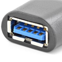 Ewent EW-100518-000-N-P Adaptador de Género USB 3.1 Type C Macho a Type A Hembra, 5 Gbps, Negro