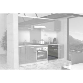 START Mueble bajo de cocina L 60 cm con encimera incluida - Gris brillante START Mueble bajo de cocina L 60 cm con encimera incluida - Gris brillante