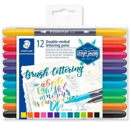 Staedtler Rotuladores Brush Lettering Doble Punta Fina-Pincel, Estuche 12 Unidades Precio: 7.49999987. SKU: B1BLTMPH3F