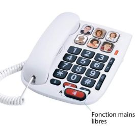 Teléfono Fijo para Mayores Alcatel ATL1416459 LED Blanco Teléfono Fijo para Mayores Alcatel ATL1416459 LED Blanco