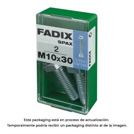 Fadix 10912681 Tornillo Métrica Cabeza Hexagonal con Tuerca Cincado M 10x30mm Caja 2 Unidades Acero DIN 933 Precio: 2.50000036. SKU: S7913742