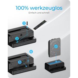 ICY BOX IB-2914MSCL-C31 - Estación Docking Clonación para SSD M.2 NVMe y HDD/SSD SATA 2.5"/3.5" - USB-C 3.2 Gen 2 - Negro