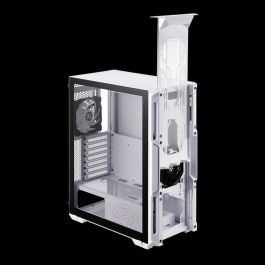 XPG Starker Caja PC ATX Blanca con Ventana Lateral de Vidrio Templado, 5 Ventiladores Frontales y Soporte 2.5/3.5"