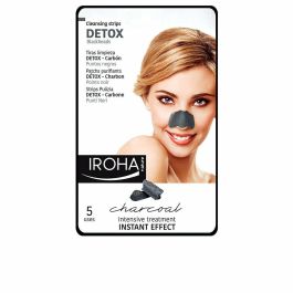 Iroha DETOX Charcoal Black Tiras Nasales Limpiadoras Puntos Negros y Poros con Carbón y Té Verde para Piel Mixta Grasa - 5 unidades Precio: 5.68999959. SKU: S0589535