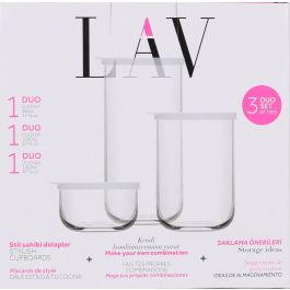 Lav Set 3 Botes con Tapa - 380 cc, 1L y 1.4L - Colección Duo (6 Cajas)