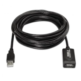 Aisens Cable Extensión USB 2.0 Prolongador Amplificador Macho Hembra 5 Metros Negro