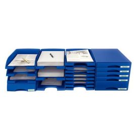 Set de Bandejas organizadoras Leitz Plus Jumbo Azul (4 Unidades)