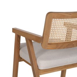 Silla Brazos Natural Madera / Fibra 56 X 55 X 81 cm