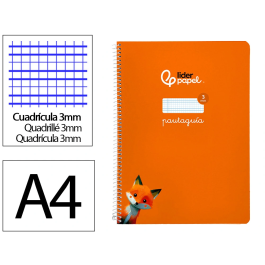 Liderpapel Cuaderno Espiral A4 Pautaguía Tapa Blanda 80 Hojas 75gr Cuadro Pautado 3mm Color Naranja Precio: 11.79000042. SKU: B1786LXME7