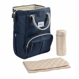 Beaba Bolsa Wellington 907505 Azul Marino Bolso Moderno y Unisex para Padres Ultra Práctico con Múltiples Bolsillos y Bolsa Isotérmica