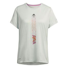 Camiseta de Manga Corta Mujer Adidas HF9288 Beige (XS)