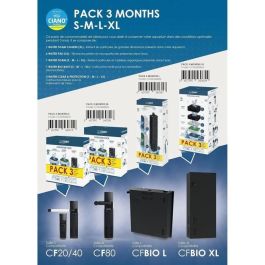 Ciano CLA60 Rampa LED 8W con Transformador para Acuarios Aqua 60 y Aqua 80, incluye 3 WaterClear L, 1 Foam L y 1 Biobact L