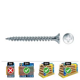 Celo Tornillo madera avellanado pozi DIN vlox Ø5x25mm zincado+lubricado, caja 500 unidades Precio: 22.49999961. SKU: S7903120