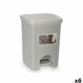 Papelera Stefanplast 30798 Gris claro Plástico 20 L (6 Unidades)