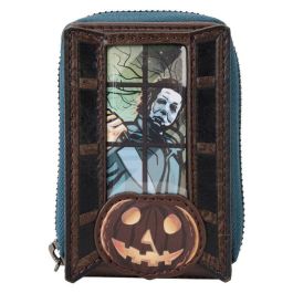 Loungefly Tarjetero Michael Myers Halloween Piel Vegana que Brilla en la Oscuridad con Ranuras para Tarjetas