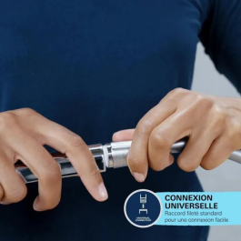 Grohe 26398001 Set de Ducha con Rociador de 2 Chorros, Barra y Flexo - Fácil Selección y Ahorro de Agua