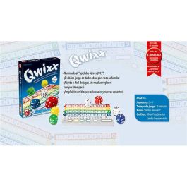 Fournier Juego Qwixx, Juego de Mesa Familiar de Estrategia con Cartas y Dados de Cartón, Ideal para Niños y Adultos, Edad +3 Fournier Juego Qwixx, Juego de Mesa Familiar de Estrategia con Cartas y Dados de Cartón, Ideal para Niños y Adultos, Edad +3