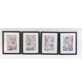 DKD Home Decor Set de 4 Cuadros Decorativos Orientales Estilo Buda Beige de Madera y PS 45x35x2 cm (Unidades Surtidas al Azar) Precio: 20.32074. SKU: B14P4DWS3L