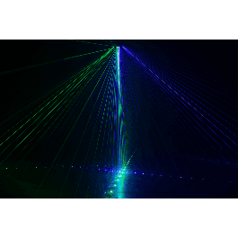 ALGAMLIGHT Spectrum Haz de Luz Láser DMX RGB Multicolores con Modos Automático, Musical y Estroboscópico