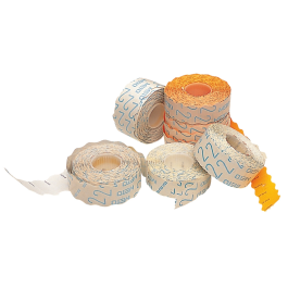 Meto Etiquetas Marcaprecios Onduladas 26x16 mm Blanca Adh.1 Removible Rollo 1200 Etiquetas Troqueladas