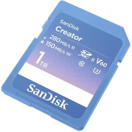 Sandisk Creator SD UHS-II 1TB Tarjeta de Memoria SDXC, Clase 10, UHS-II, 280 MB/s Lectura, 150 MB/s Escritura