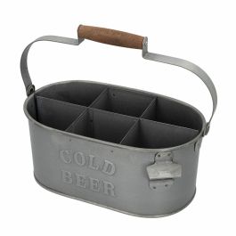 Cesta Decorativa Aktive Acero Galvanizado 35,5 x 16 x 19,5 cm Botellero (6 Unidades) Cesta Decorativa Aktive Acero Galvanizado 35,5 x 16 x 19,5 cm Botellero (6 Unidades)