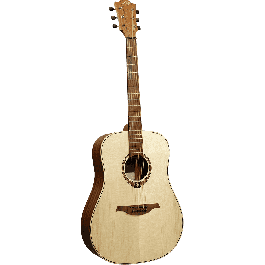 LAG Guitarra Acustica Dreadnought Zurdos Natural Satinado