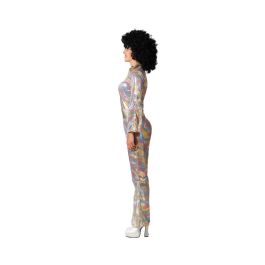 Disfraz Disco Mujer Adulto Años 70 Multicolor con Cinturón y Mono Talla M-L