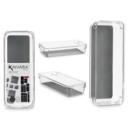 Organizador con antideslizante Kinvara 23 cm - Gris/Transparente (24 Unidades) Precio: 38.50000022. SKU: S3609350