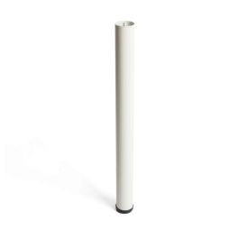 Rei Pata regulable cilíndrica de acero blanco mod.406g, altura 71cm, Ø6x71 hasta 74.5cm, peso máximo 80kg