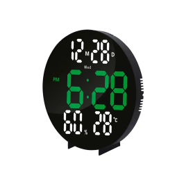 Q-connect Reloj Digital de Pared con Alarma, Sensor de Temperatura y Humedad, Brillo Ajustable, 27 cm Precio: 42.7372. SKU: B1EFDYNGKK