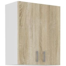 Armario alto SARA - 2 puertas - Decoración roble Sonoma - L60xP31xH71,5 cm - Hecho en Polonia