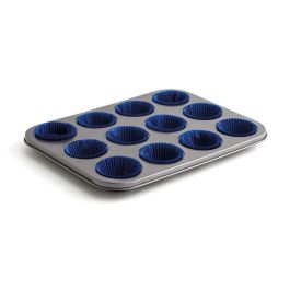 Quid Bandeja Horno 12 Cupcakes Acero Pintado Sweet Grey Negro 36x17x3 cm Antiadherente Apta Lavavajillas y Horno Precio: 7.49999987. SKU: S2701633