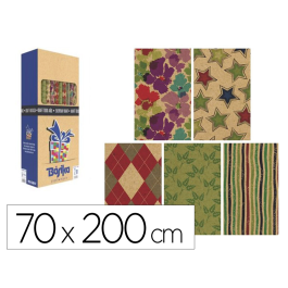 Basika Papel de Regalo Kraft Todo Año Rollo 70 cm Ancho x 2 m Largo Diseños Surtidos Gramaje 50 gr Precio: 32.69000009. SKU: B1GHM3APGD