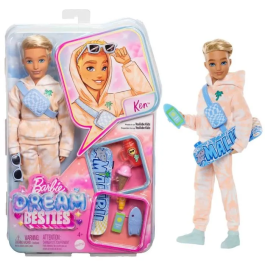 Barbie Ken, la mejor amiga de sus sueños - JDD75 Muñeca con 11 puntos de articulación y 9 accesorios