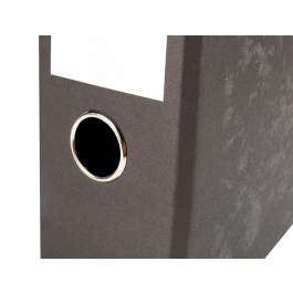 Liderpapel Archivador de Palanca A4 Cartón Forrado Negro Lomo 80mm Compresor Metálico
