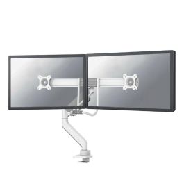 Neomounts Brazo de Monitor para 2 Pantallas DS75-450WH2, 17-32 Pulgadas, 8kg por Pantalla, Resorte de Gas, Blanco