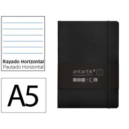 Cuaderno Con Gomilla Antartik Notes Tapa Blanda A5 Hojas Rayas Negro 80 Hojas 80 gr Fsc Precio: 5.50000055. SKU: B1GV7HWJN5