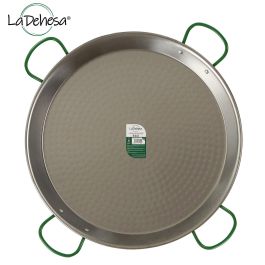 Paellera La Dehesa 80 cm, 40 raciones, acero pulido, 4 asas, apta gas y leña Paellera La Dehesa 80 cm, 40 raciones, acero pulido, 4 asas, apta gas y leña