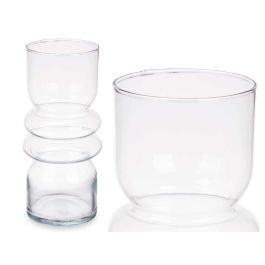 Jarrón Doble Esfera Estrecho Giftdecor - Vidrio Transparente - 13x30x13 cm (4 Unidades) Jarrón Doble Esfera Estrecho Giftdecor - Vidrio Transparente - 13x30x13 cm (4 Unidades)