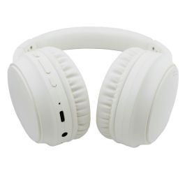 COOLBOX COO-AUB-40WH Auriculares Bluetooth 5.3 con Micrófono y Cancelación de Ruido Activa, Diadema Plegable, Blanco