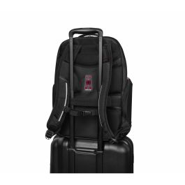 Wenger Meteor Mochila para portátil de 17 pulgadas con compartimento para tablet, color negro