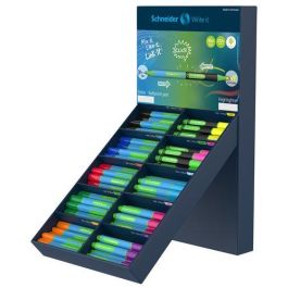 Marcador Fluor Schneider Link-It Slider/Highlighter Expositor De 100 80× Link-It Slider (10X Negro, Rojo, Azul, Verde, Naranja, Violeta, Fucsia Y Azul Claro) 20X Link-It Highlighter (10X Amarillo, 5X Verde Y Fucsia) Precio: 113.78999962. SKU: B13WZWXVWR