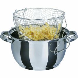 GSW 488204 Freidora de Inducción 22 cm con Tapa de Cristal de Acero Inoxidable