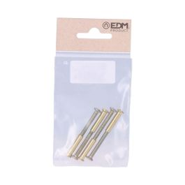 Edm Tornillos ensamble latón 5,5 cm Bolsa 4 unidades Dorado