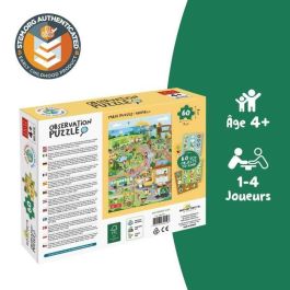 Adventerra GEO7640179640503 Puzzle de Observación Ciudad Verde, Juego Educativo Ecológico sobre Ciudades Sostenibles con Póster
