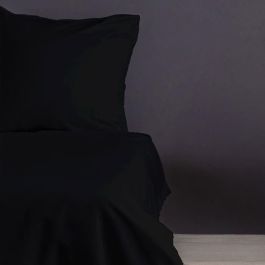 Juego de Cama ASI8684282601265 - 1 Funda Nórdica 220x240 cm + 2 Fundas de Almohada 60x60 cm - 100% Algodón Satén Negro