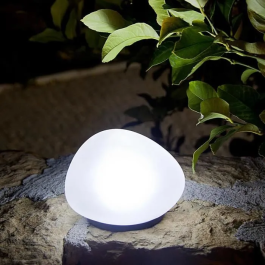 Lumisky Lámpara solar decorativa de guijarros SOLENZARA LUM3760093541923 LED blanco Ø16 cm